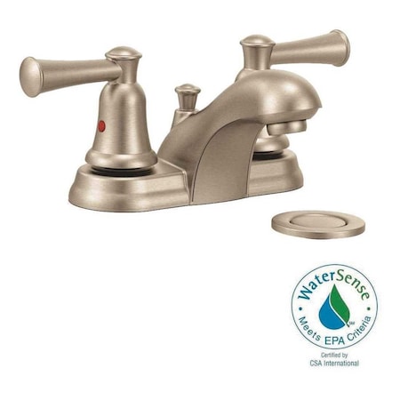 Cleveland Faucet Group Capstone 4 in. Centerset 2-Handle Bathroom Faucet in Brushed Nickel CA41211BN