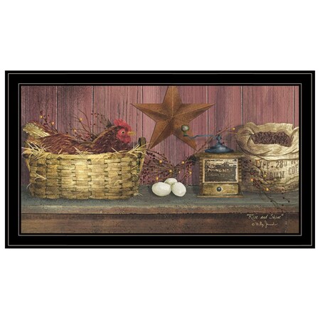 Homeroots Rise and Shine 12 Black Framed Print Wall Art 404475