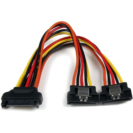 Startech.Com 6in Latching SATA Power Y Splitter Cable PYO2LSATA