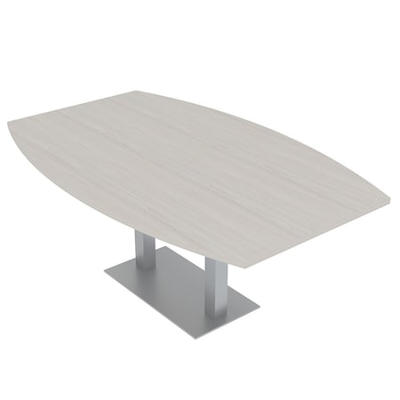 Skutchi Designs Boat Conference Table With Power Unit, 48 in W, 72 in L, Ivory HAR-BOT-48x72-DOU-K458-NA