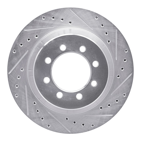 Dynamic Friction Co DFC Brake Rotor - Drilled and Slotted - Silver 631-54102R