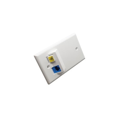 Cable Wholesale Keystone Wall Plate, 2 Port, Angled, White S45-3202AW