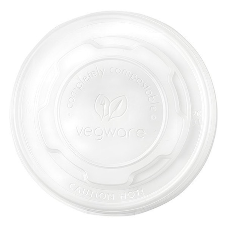 Vegware Disposable Soup Container Lid, Wht, PK1000 VLID90S