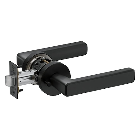 Schlage Grade 2 Bath/Bedroom Privacy Tubular Lock, Non-Keyed, Playa Lever, A Rose, Matte Black Finish PT40 PLAA 622