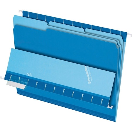 Tops Business Forms Pendaflex, INTERIOR FILE FOLDERS, 1/3-CUT TABS, LETTER SIZE, BLUE, 100PK 421013BLU