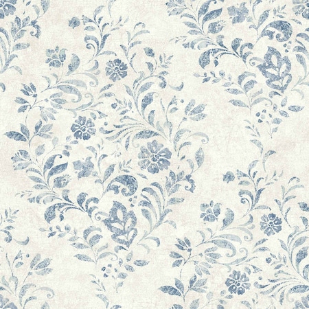 Chesapeake Isidore Blue Scroll Wallpaper 4072-70006
