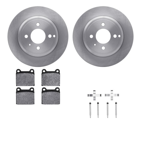 Dynamic Friction Co DFC Rotors with EURO 5000 Ceramic Brake Pads includes Hardware 6612-27083