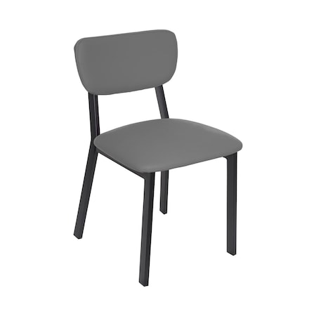 Bfm Seating Hamilton Side Chair, Grade 3 Vinyl Seat & Back - Steel Frame - Sand Black Finish JS10C2024-2024SB
