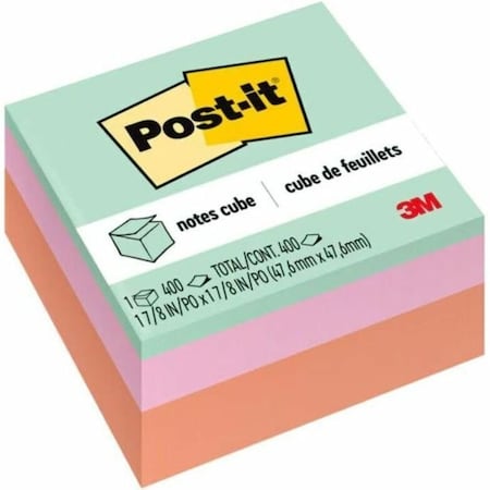 Post-It Notes Cube, 1 7/8 in x 1 7/8 in 47.6 mm x 47.6 mm, 6PK 2051-PAS