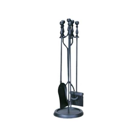 Uniflame F-1625 5 Piece Black Fireset with Ball Handles F-1625