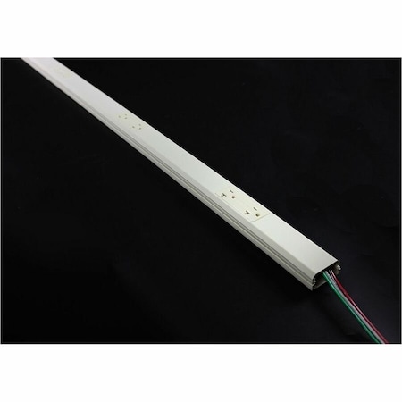 Legrand Prewired Raceway6 Outlets, 6 Ft. L, Ivory NM24GB612