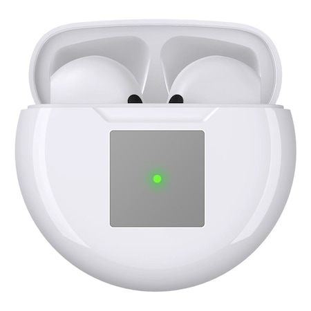 Alpha Digital Bluetooth 5.2 Earbuds- Stereo/Noise Cancel, 30Hr Battery - White Q81
