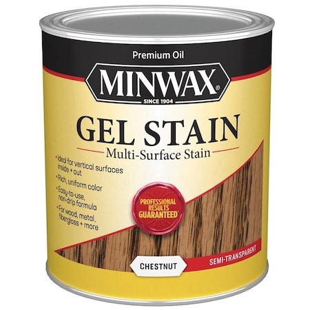 Minwax Gel Stain, Chestnut, Liquid, 1 qt 66010000
