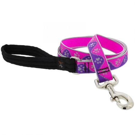 Lupine Pet Lupine  1 x 6 ft. Paws Dog Leash, Pink 107783