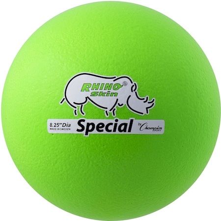 Champion Sports RS85NGN 8.5 in. Rhino Skin Ball, Neon Green RS85NGN