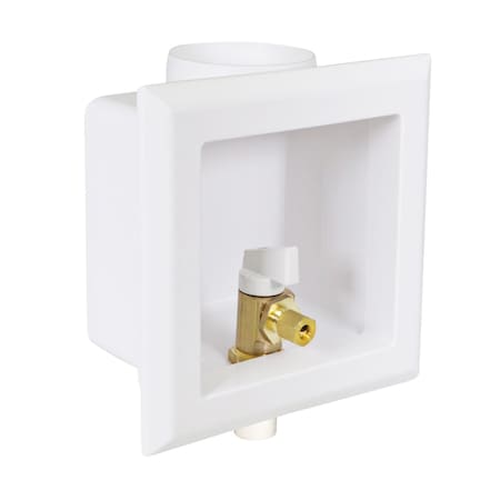 Everflow Icemaker Outlet Box W/ Valves; 1/2'' CPVC; White ABS (Single) SB100-C