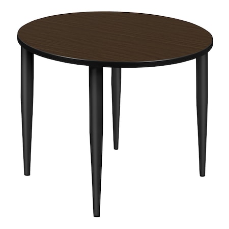 Regency Round Kahlo Breakroom Table, 36 in W, 36 in L, Neo Walnut TPL36RNDNWBK