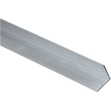 Stanley 4203BC Series Angle Stock, 1 in L Leg, 96 in L, 116 in Thick, Aluminum, Mill N258-301