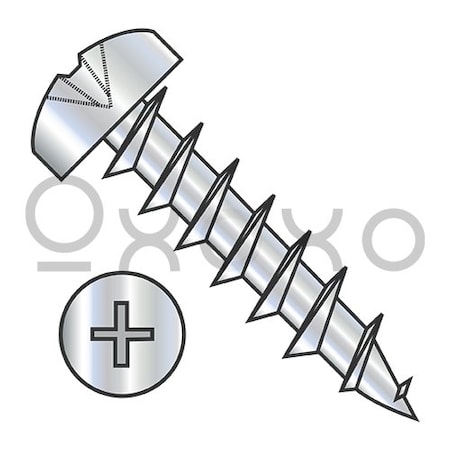 Oxoxo 10X3/4 Phillips Pan Deep Thread Wood Screw Full Thread Steel Nickel Finish, 6000PK 592048