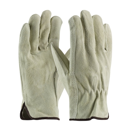 Pip Regular Grade Split Cowhide Leather Drivers Glove, Straight Thumb, 12PK 69-134/M