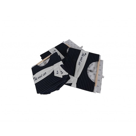 Homeroots 12" X 12.5" X 9.5" White Blue Foldable Fabric Basket Set Of 3, 3PK 364160