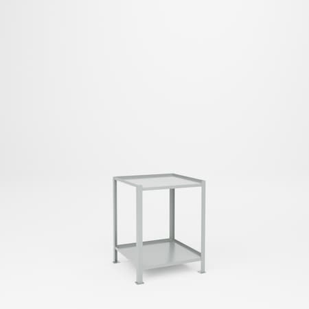 Pucel Two Shelf Utility Table, 23 in W x 24 in D x 31 in H, Gray TU-2324-2