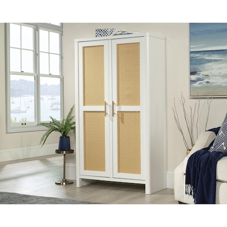 Sauder Isabella Isle 2-Door Cabinet Wh/rat 3a 435688