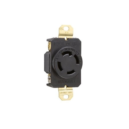 Legrand LockingReceptacle, 30A, 2hp, 125/250VAC, Blk L1430R