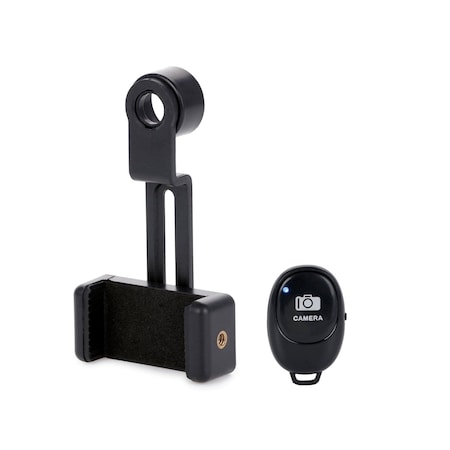 Amscope Smartphone Mount Kit for Compound Microscope 28mm with Bluetooth Remote ADM28-REMBT