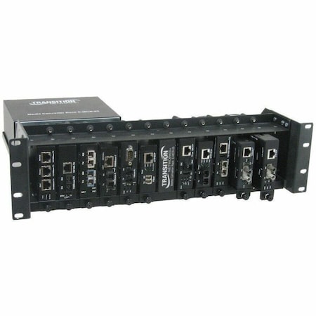 Transition Networks E-MCR-05 Ethernet Media Conv Rack Standard 12vdc N E-MCR-05-NA