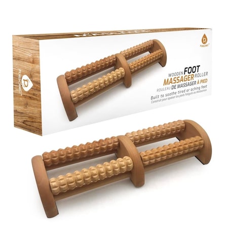 Pursonic Wooden Foot Massager with Dual Rollers HMG835