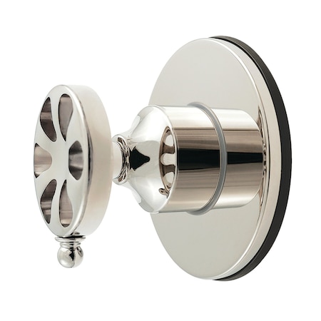 Kingston Brass Single-Handle Six-Way Diverter Valve with Round Trim Kit, Polished Nickel KS4036RX