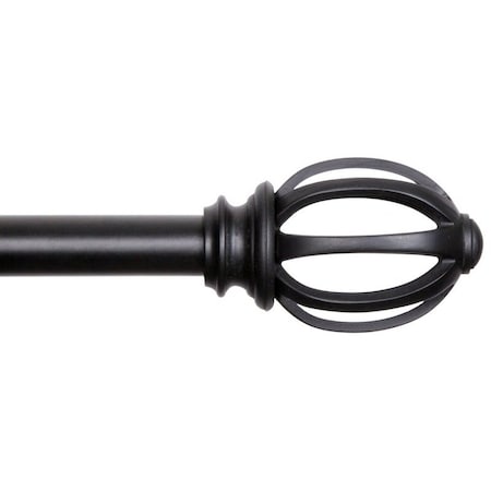 Kenney Mfg Rod Curtain Black 5/8X36-66In KN75240