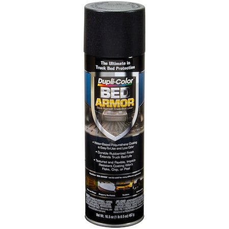 Vht Bed Liner Bed Armor Spray-On; Black; Water-Based Polyurethane; 16.5 Aerosol Can BAA2010