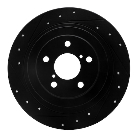 Dynamic Friction Co DFC Brake Rotor - Drilled and Slotted - Black 633-13032L