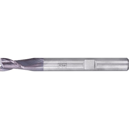 Pferd PFERD Square End Mill, 2 flutes, 1/4'' Dia, 1/2'' APMX, 2-1/2'' OAL, Weldon shank 23003026