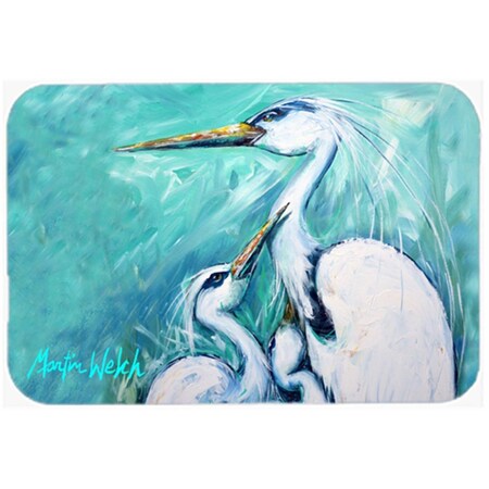 Carolines Treasures Mothers Love White Crane Glass Cutting Board - Large MW1159LCB