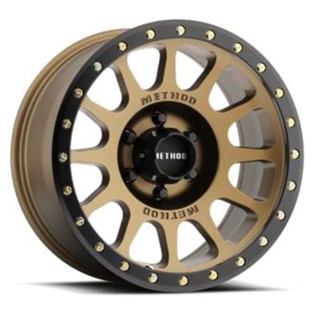 Water World 17 x 8.5 in. NV 6 on 5.5 Bolt Pattern 4.75 in. Back Space - Bronze with Black Lip WA3635287