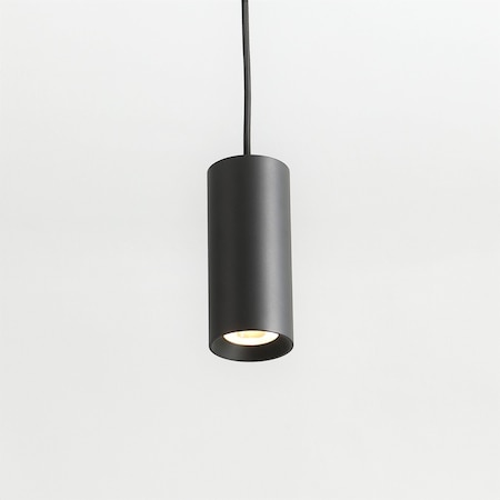 Vidalite Egul Black Architectural Cylinder Pendant, Adjustable Height, Integrated LED Bulb, 3000K, 700 Lumen CE1008662