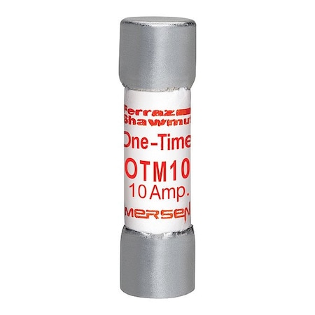 Mersen Fuse, 1 1/2 in L, 250 V AC, 10 A OTM10