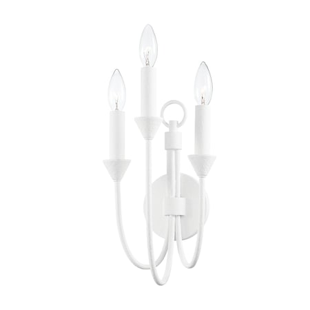 Troy Lighting Cate 3 Light Wall Sconce 7.75 In. Gesso White B1003-GSW