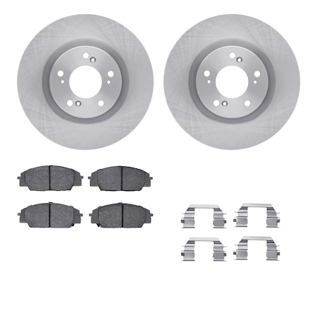 Dynamic Friction Co DFC Brake Rotor with 5000 Brake Pads and Hardware Kit 6512-59265