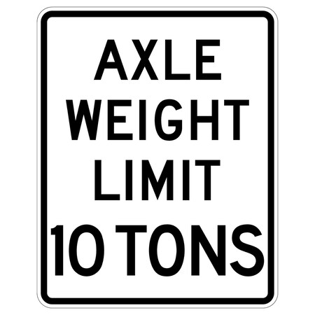 Sign Solutions Usa Traffic Sign, 24 in Width, Aluminum Sign, Vertical Rectangle DUS12DWT2430R12-210