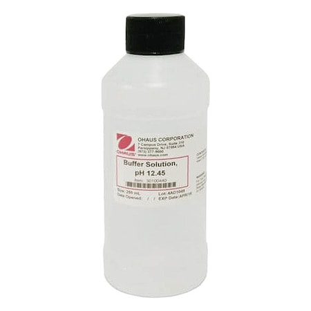 Ohaus pH Buffer, Clear, Bottle, Liquid 30100440