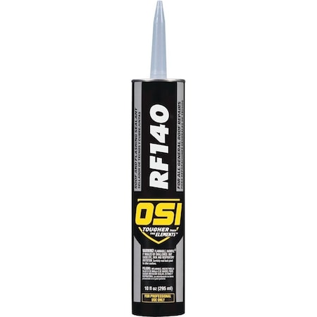 Osi RF140 Series Gutter and Seam Sealant, Black, Liquid, 10.5 oz Cartridge 1938618
