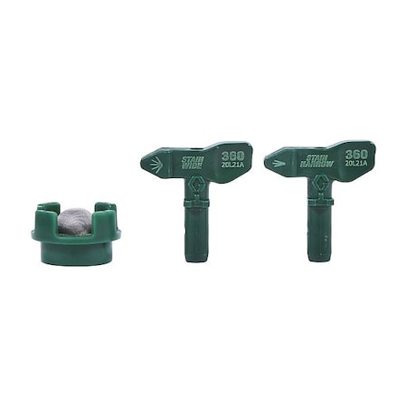 Graco Airless Spray Gun Tip, 0.01", Green 18F519