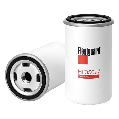 Fleetguard Hydraulic Filter, Spin-On, Cellulose HF35077