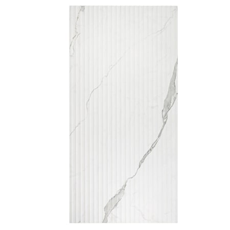 Apollo Tile Terrain 24x48 White Gray Porcelain Large Format Fluted grooved Wall Tile (15.55 sq ft/case), 2PK CLSSTADEC2448
