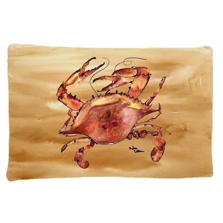 Carolines Treasures 20.5 x 30 in. Cooked Crab Sandy Beach Moisture Wicking Fabric Standard Pillow Case 8154PILLOWCASE