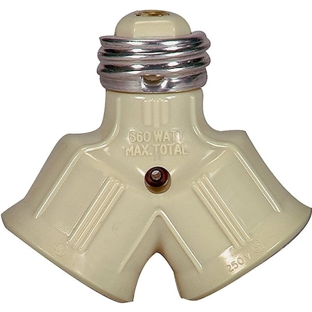 Eaton Wiring Devices Lamp Holder Adapter, 200 VAC, 660 W, Ivory 700V-BOX
